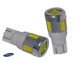 Auto LED 12/24V T10 6x chip bílá